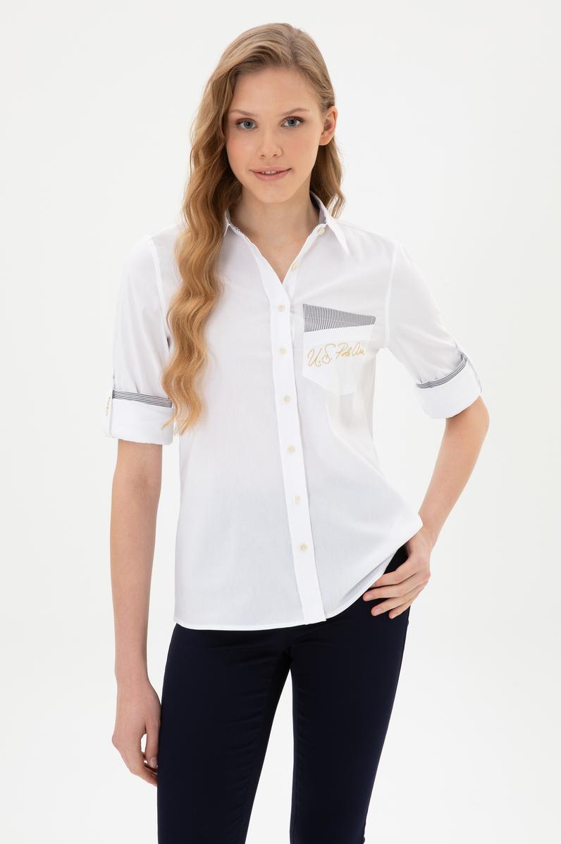 Kadın Lacivert Uzun Kollu Gömlek