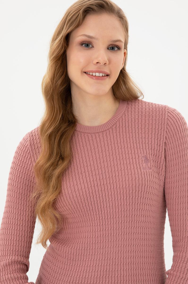 Kadın Orkide Bisiklet Yaka Basic Kazak