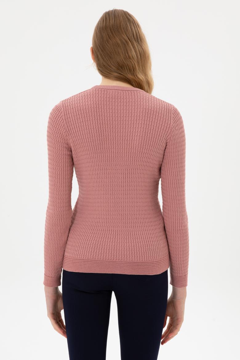 Kadın Orkide Bisiklet Yaka Basic Kazak - 50307763061