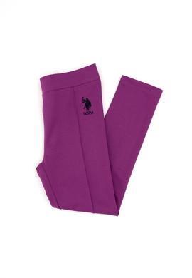 Kız Çocuk Menekşe Nervürlü İnterlok Tayt - 50316891002