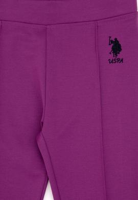 Kız Çocuk Menekşe Nervürlü İnterlok Tayt - 50316891002