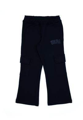 Kız Çocuk Lacivert Cep Detaylı Parlak Baskılı Eşofman Altı - 50316892023