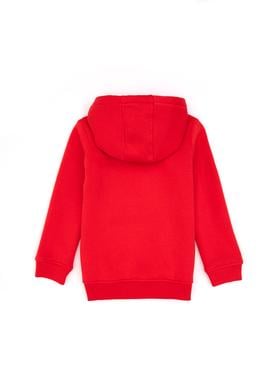 Kız Çocuk Kırmızı Kapüşonlu Şardonlu Basic Sweatshirt - 50314311050