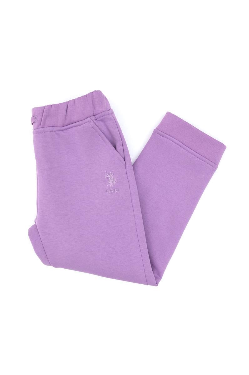 Kız Çocuk Lila Şardonlu Jogger Eşofman Altı