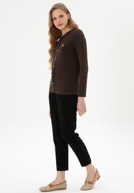 Kadın Siyah Carrot High Fit Kanvas Pantolon - 50316902011