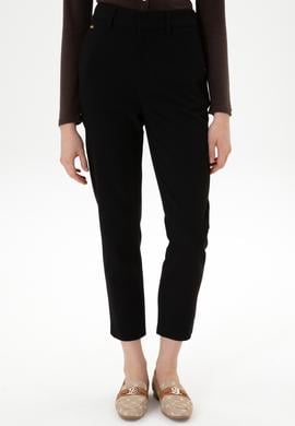 Kadın Siyah Carrot High Fit Kanvas Pantolon - 50316902011