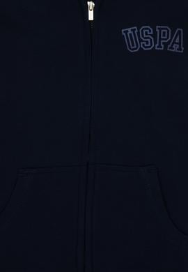 Kız Çocuk Lacivert Kapüşonlu Fermuarlı Basic Sweatshirt - 50316837031