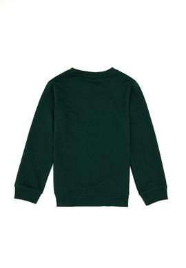 Erkek Çocuk Koyu Yeşil Bisiklet Yaka Basic Sweatshirt - 50313830038