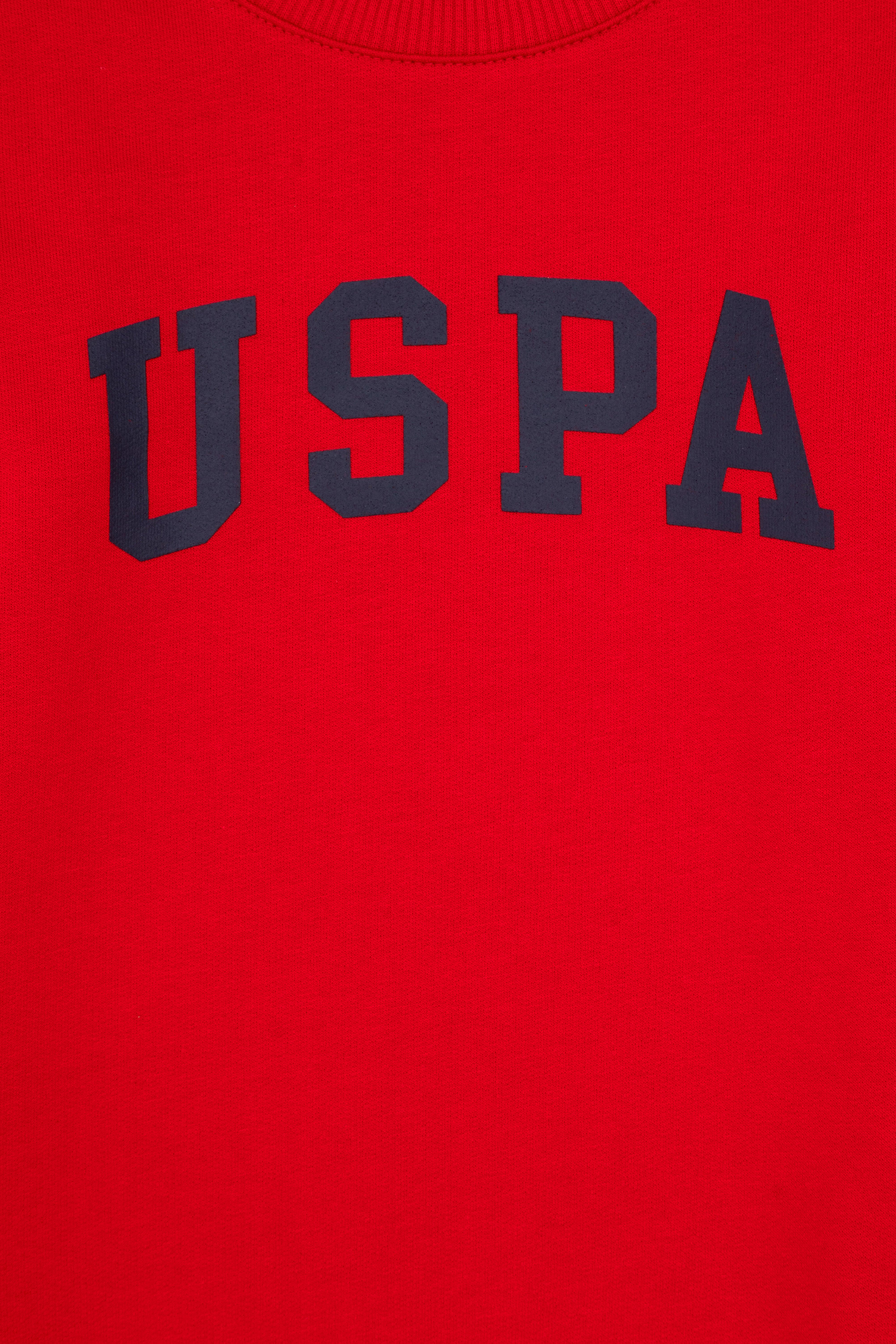 Erkek Çocuk Kırmızı Bisiklet Yaka Basic Sweatshirt - Image 3