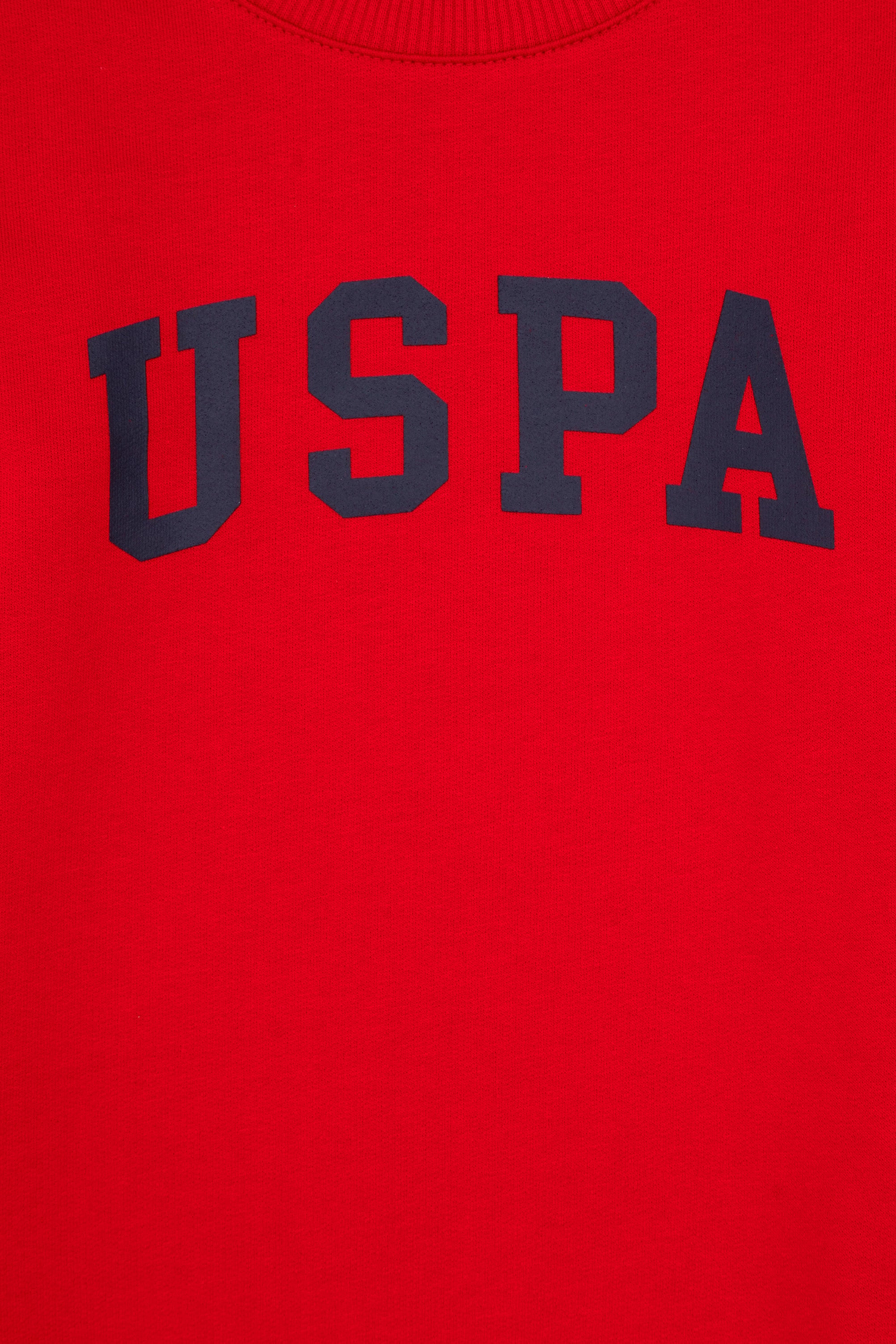 Erkek Çocuk Kırmızı Bisiklet Yaka Basic Sweatshirt