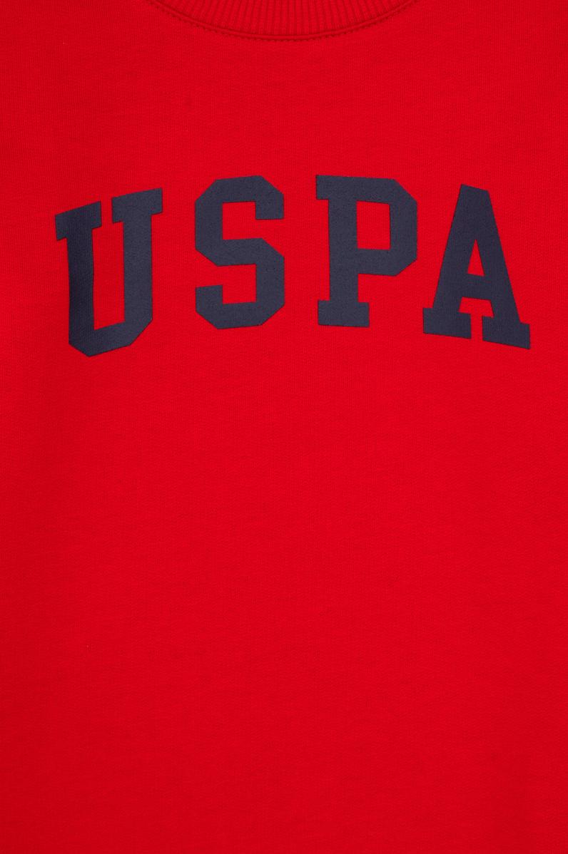 Erkek Çocuk Kırmızı Bisiklet Yaka Basic Sweatshirt