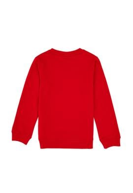 Erkek Çocuk Kırmızı Bisiklet Yaka Basic Sweatshirt - 50313830137