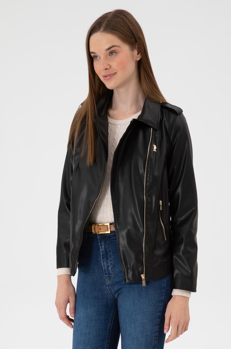 Kadın Siyah Deri Ceket