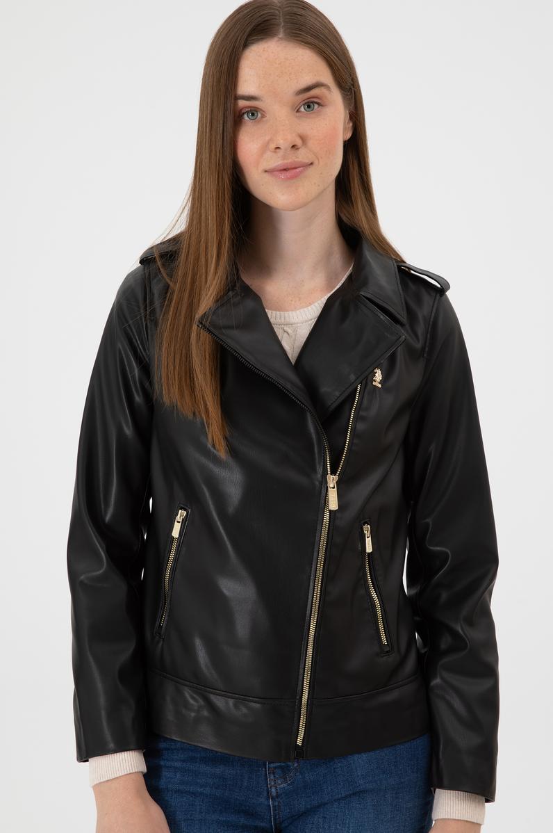 Kadın Siyah Deri Ceket