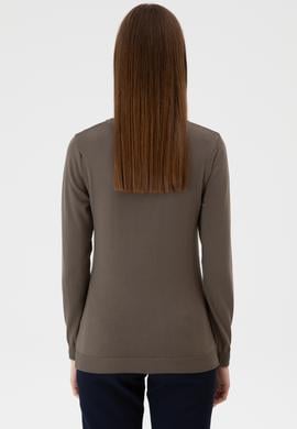 Kadın Vizon V Yaka Basic Kazak - 50313590102