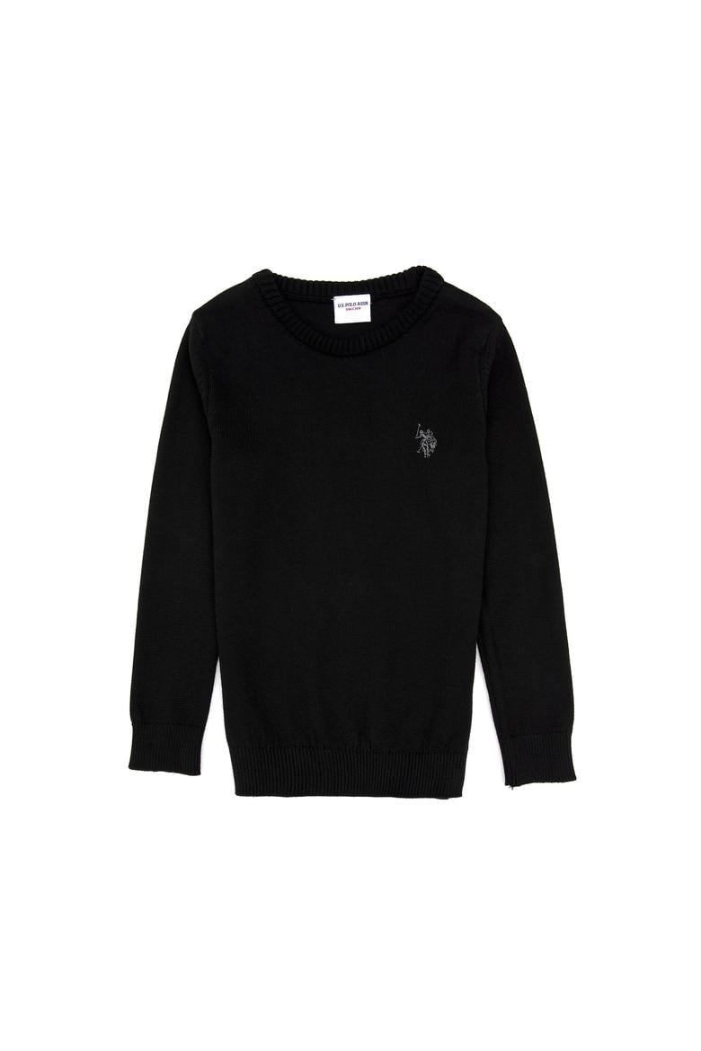 Erkek Çocuk Siyah Basic Kazak