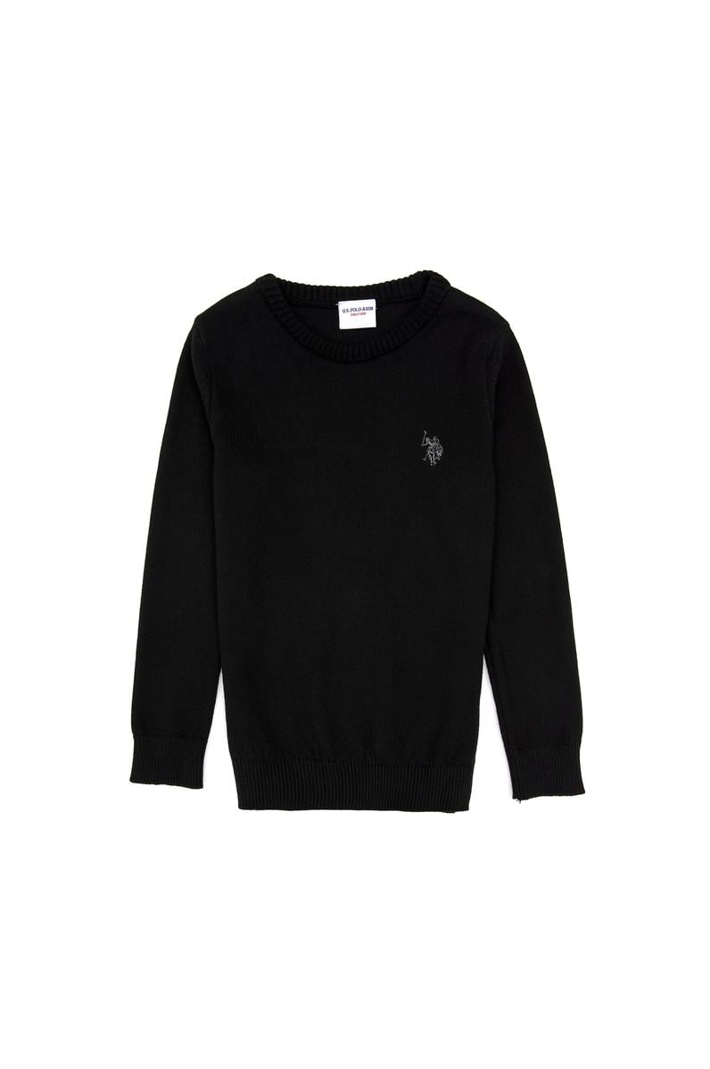 Erkek Çocuk Siyah Basic Kazak