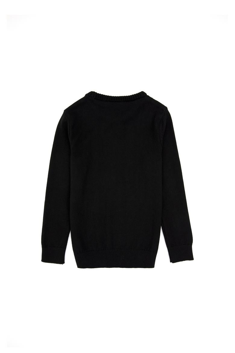 Erkek Çocuk Siyah Basic Kazak - 50315586022