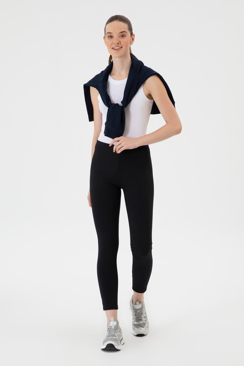 Kadın Lacivert Yüksek Bel Toparlayıcı Günlük Tayt