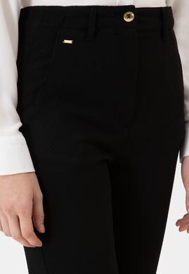 Kadın Siyah Carrot High Waist Fit Kanvas Pantolon - 50309273024