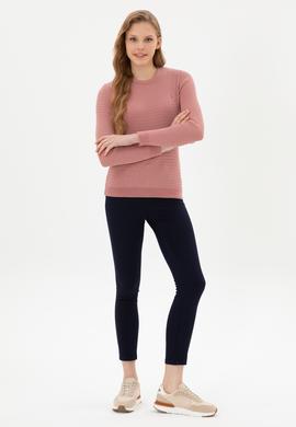 Kadın Lacivert Toothpick Fit Kanvas Pantolon - 50316852003