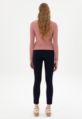 Kadın Lacivert Toothpick Fit Kanvas Pantolon - 50316852003