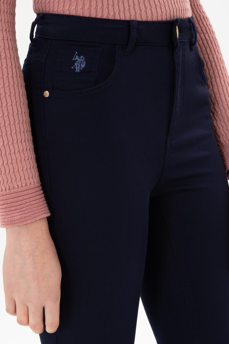 Kadın Lacivert Toothpick Fit Kanvas Pantolon - 50316852003