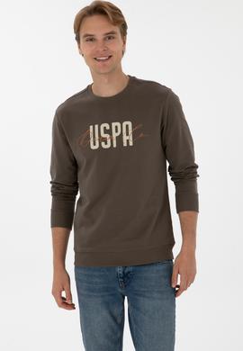 Erkek Regular Fit Bisiklet Yaka Vizon İnce Sweatshirt - 50315570046