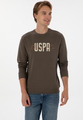 Erkek Regular Fit Bisiklet Yaka Vizon İnce Sweatshirt - 50315570046