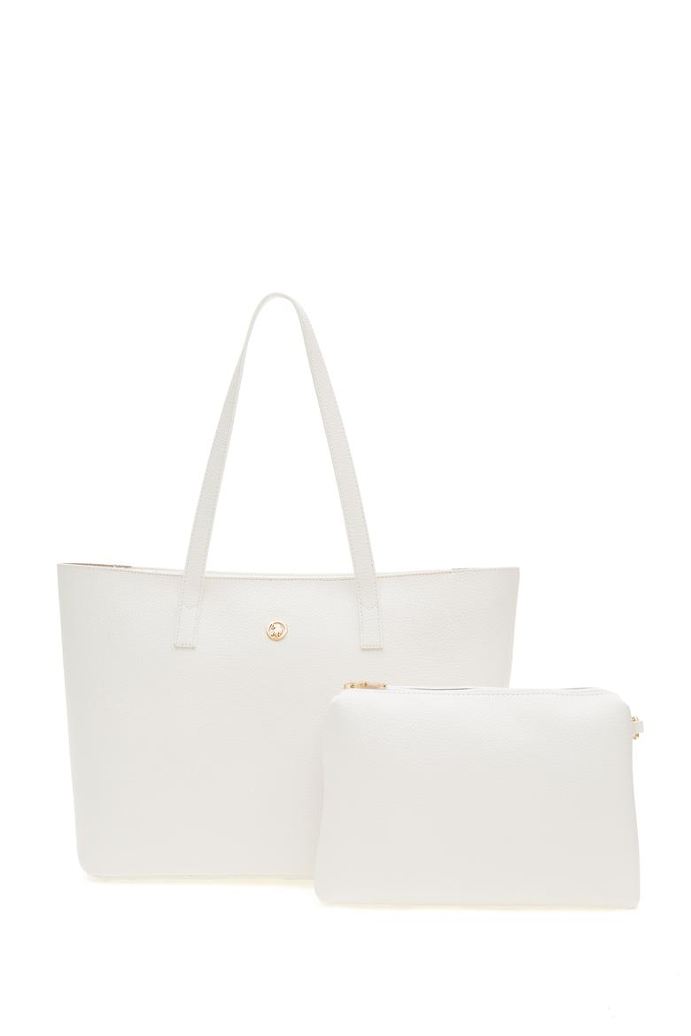 Kadın Beyaz Makyaj Çantalı Kol Çantası - 50311451002