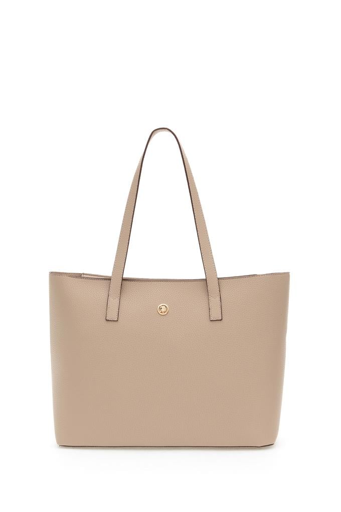 Kadın Bej Makyaj Çantalı Kol Çantası