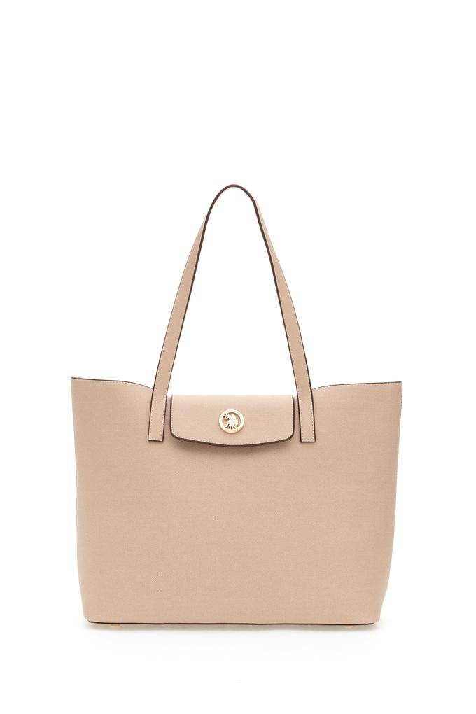 Kadın Bej Makyaj Çantalı Kol Çantası