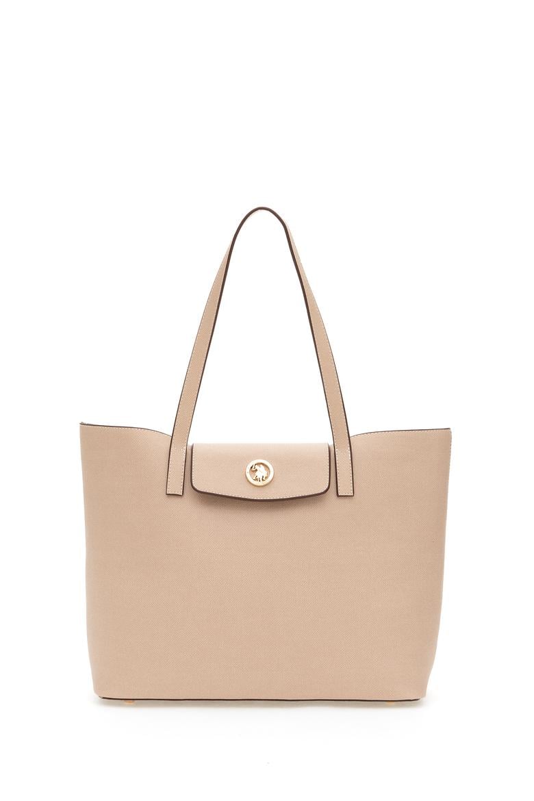 Kadın Bej Makyaj Çantalı Kol Çantası