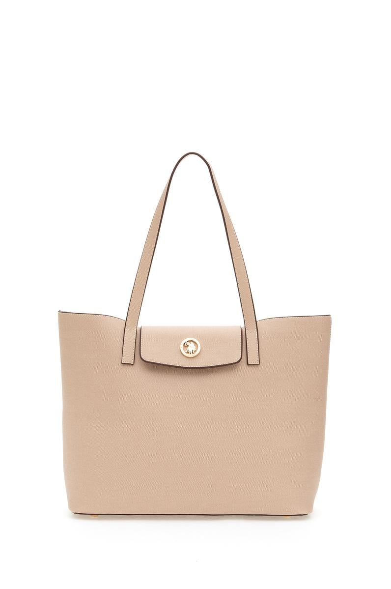 Kadın Bej Makyaj Çantalı Kol Çantası