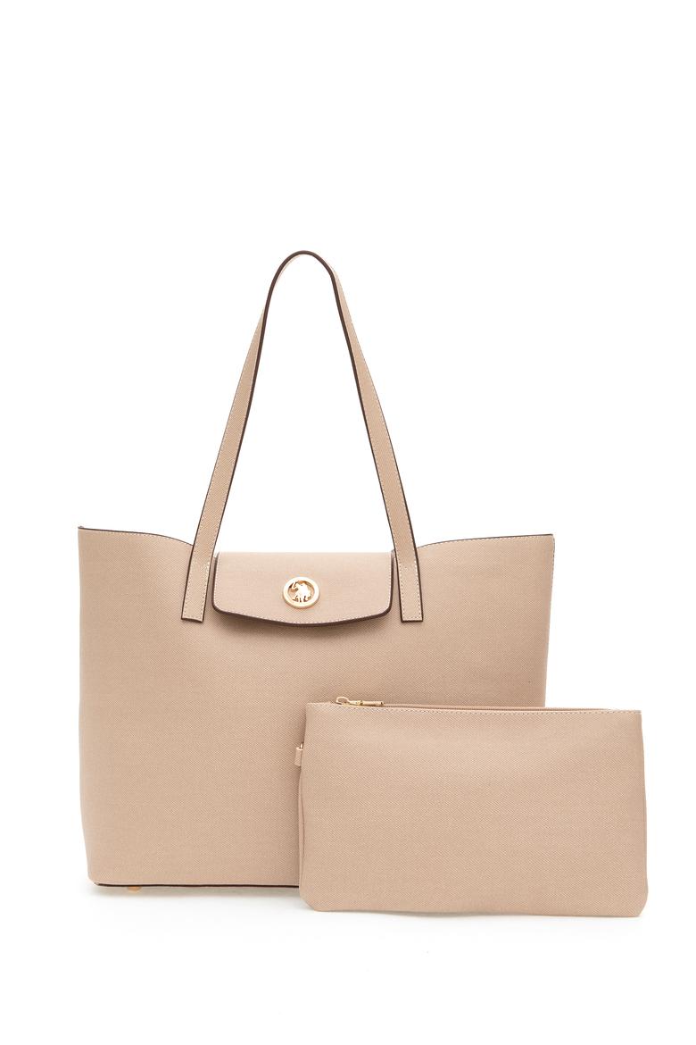 Kadın Bej Makyaj Çantalı Kol Çantası - 50311453003