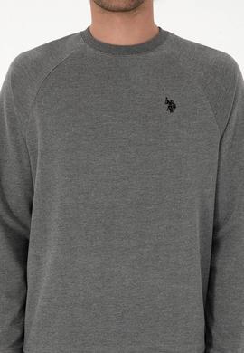 Erkek Regular Fit Bisiklet Yaka Antrasit Melanj İnce Basic Sweatshirt - 50313752017