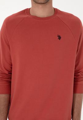 Erkek Regular Fit Bisiklet Yaka Gül Kurusu İnce Basic Sweatshirt - 50313752057