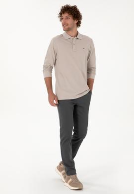 Erkek Gri Kanvas Pantolon - 50316831164