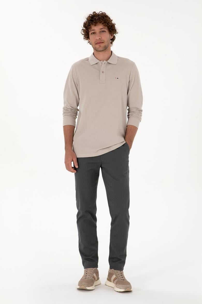 Erkek Gri Kanvas Pantolon - 50316831164