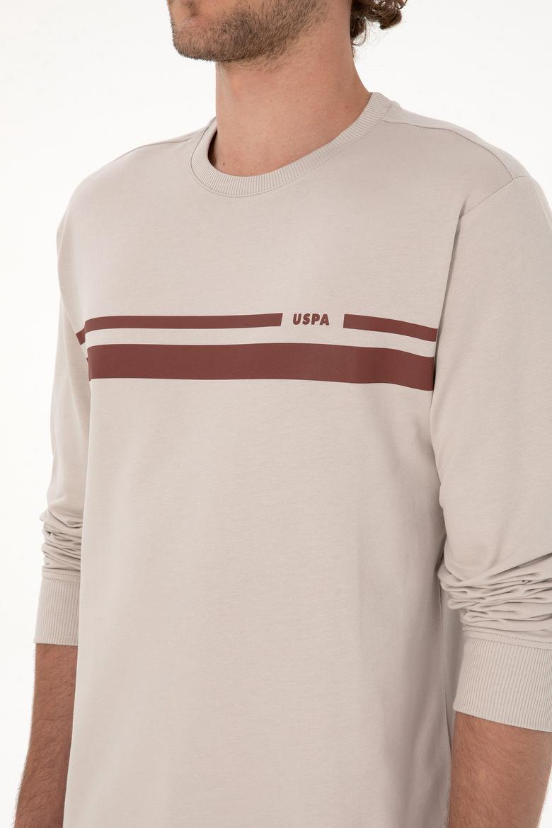 Erkek Regular Fit Bisiklet Yaka Taş İnce Sweatshirt - 50313801031