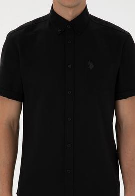 Erkek Siyah Kısa Kollu Gömlek - 50297909028