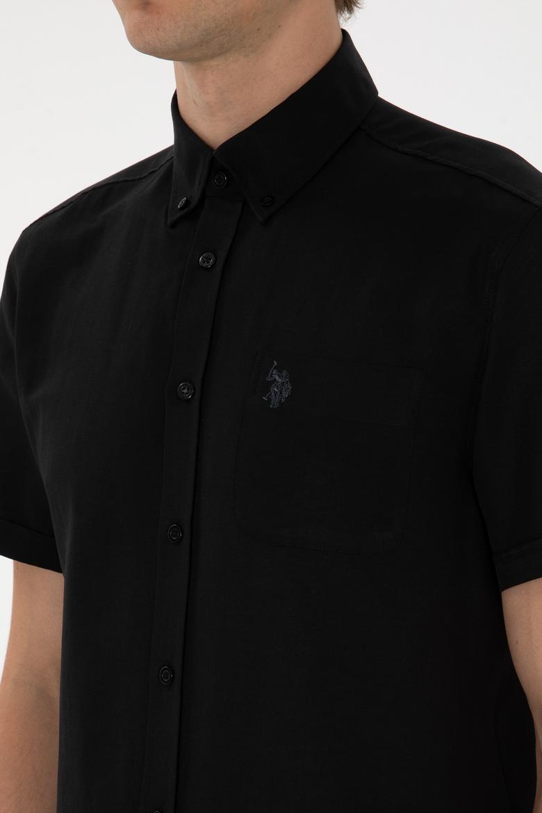 Erkek Siyah Kısa Kollu Gömlek - 50297909028