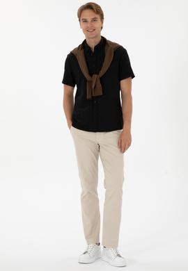 Erkek Siyah Kısa Kollu Gömlek - 50297909028