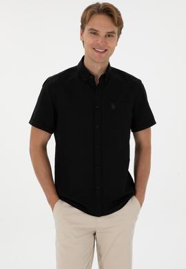 Erkek Siyah Kısa Kollu Gömlek - 50297909028
