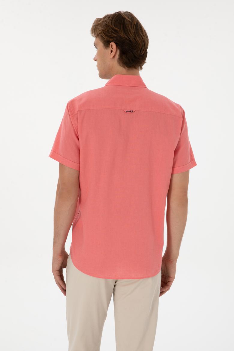 Erkek Pembe Kısa Kollu Gömlek - 50297896115