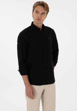Erkek Siyah Uzun Kollu Basic Gömlek - 50298002030