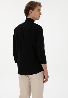 Erkek Siyah Uzun Kollu Basic Gömlek - 50298002030