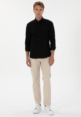 Erkek Siyah Uzun Kollu Basic Gömlek - 50298002030