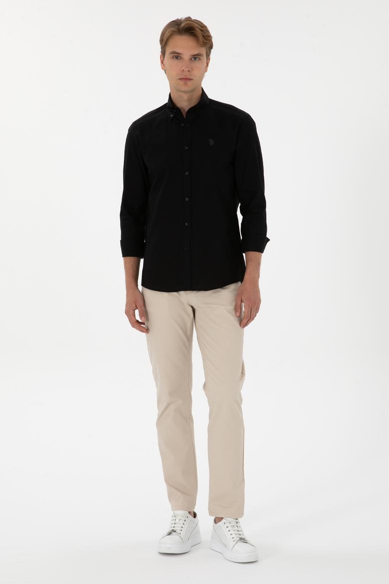 Erkek Siyah Uzun Kollu Basic Gömlek - 50298002030