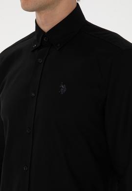 Erkek Siyah Uzun Kollu Basic Gömlek - 50298002030